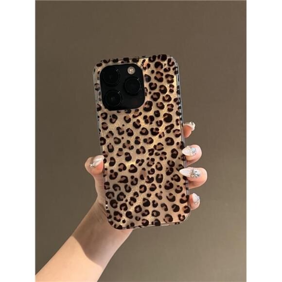 iPhone 16 Case Gold Glitter Leopard Print - Picture 4 of 5
